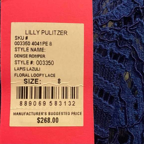 Lilly Pulitzer Floral Lace Romper Dress - Picture 11 of 15